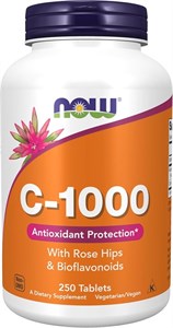 ویتامین C 1000 نوو فودزNOW Vitamin C-1000 رز هیپ250 قرص