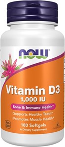 ویتامین D3 1000 آی یو نَوNow Foods مدل 0365180 سافت‌ژل