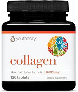 کلاژن ۶۰۰۰ میلی‌گرم YoutheoryAdvanced Collagen با ویتامین C120 قرص