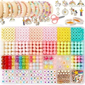ست مهره دستبند کودک 1319 عددیAoMige DIY Kids Bracelet Beads Set
