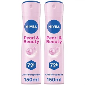 اسپری ضدتعریق زنانه نیوآ Pearl & Beauty با محافظت 48 ساعته پک 2 عددی
