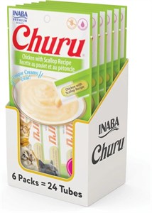 تشویقی گربه اینابا چورو مرغ بدون غلاتInaba Churu Chickenپوره 24 عددی