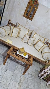 شاه‌نشین سلطنتی با پارچه خارجی مخمل طرح ماربل
