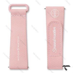 بند رابر امگا سواچ ماموریت به ونوس یا زهره صورتی سفید Swatch-Strap-10736-U