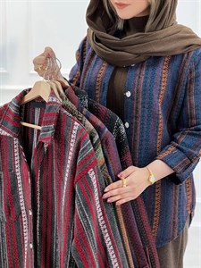 شکت گلیمی زنانه جلو دکمه‌دار