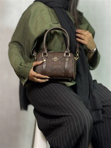 کیف صندوقی دخترانه کوچ قهوه ای coach