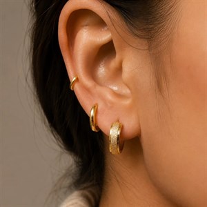 گوشواره استیل رنگ ثابت سه جفتی کدgar227 گالری زیور آلات آوآرین
