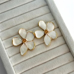 گوشواره مینا کاری گل