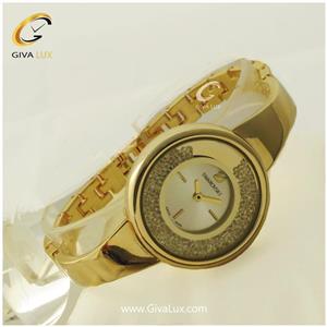 ساعت زنانه بند فلزی سواروسکی