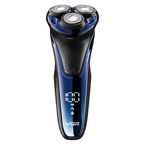 ماشین اصلاح موی صورت وی جی آر مدل V-306 با تیغه استیل ضد زنگ، اصلاح چرخشی، قابلیت استفاده خشک و مرطوب، باتری قابل شارژ با 90 دقی
