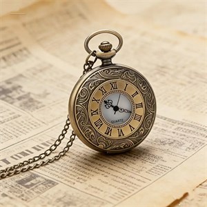 ساعت جیبی کلاسیک رومی کوارتز وینتیج