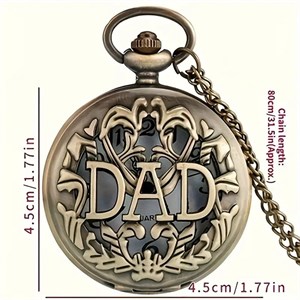 ساعت جیبی کوارتز وینتیج طرح DAD (گردنبند آویز)