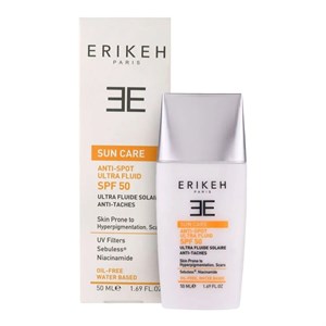 کرم ضد آفتاب و ضد لک بی رنگ اریکه SPF50 حجم 50 میلی‌لیتر