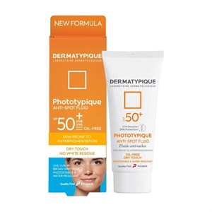 فلوئید ضد آفتاب بی رنگ پوست قرمز و حساس درماتیپیک SPF50 حجم ۴۰ میلی لیتر