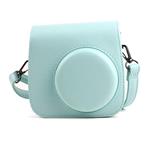 Wogozan Mini Camera Case for Fujifilm Instax Mini 9 8 8+ Instant Film Camera Premium PU Leather with Shoulder Strap (Ice Blue)