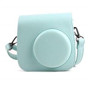 Wogozan Mini Camera Case for Fujifilm Instax 9 8 Instant Film Premium PU Leather with Shoulder Strap Ice Blue 