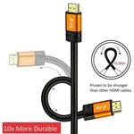 IBRA Orange HDMI Cable 30ft-UHD HDMI 2.0 (4K@60Hz) Ready-18Gbps-28AWG Braided Cord-Gold Plated Connectors,Audio Return -Video 4K 2160p,HD 1080p,3D,Compatible with Xbox Playstation PS3 PS4 PC Apple TV