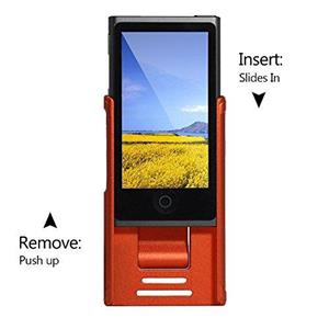 iPod Nano 7 case Tranesca 7th 8th Generation Rubber Cover Shell with Belt Clip Coral Red 