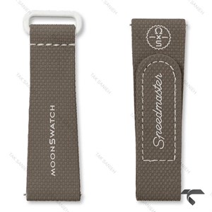 بند رابر امگا سواچ ماموریت به زمین Desert خاکی Swatch-Strap-10732-U