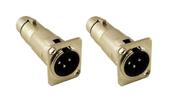 2 ProCraft SVP577-1 3 Pin XLR Converter Male - XLR Female Feed/Pass Thru Adapter