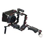 FILMCITY DSLR Camera Shoulder Support Rig Kit with Cage & Matte Box | DV HDV DSLR Video Camcorders Compatible | FREE - Offset Z Bracket (FC-02)