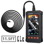 Industrial Endoscope, DESKOP 4.3inch LCD Screen with 5.5mm Borescope 1080P HD Micro Inspection Camera Semi Rigid Cable for Auto Engine Inspect (11.5 FT)