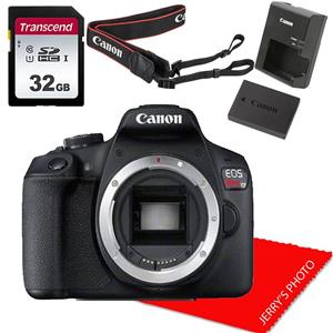 دوربین عکاسی Canon EOS Rebel T7 DSLR Camera Body (No Lens) + 32GB Memory Bundle