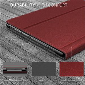 Infiland Samsung Galaxy Tab S4 10.5 Case with S Pen Holder (Auto Wake/Sleep) for Samsung Galaxy Tab S4 10.5 Model SM-T830/ T835 2018 Release, Dark Red 