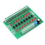 Icstation 24V to 5V 8 Channel Optocoupler Isolation Board Voltage Level Translator PNP NPN PLC Signal Converter Module