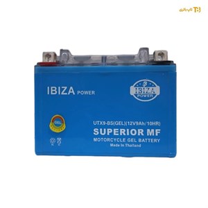 باتری موتورسیکلت ولتاژ 12 ولت  شدت جریان 9 آمپر ایبیزا مدل UTX9-BS(GEL)