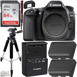 Canon EOS 80D DSLR Camera With Promotional SanDisk Ultra 64GB SDXC Card 
