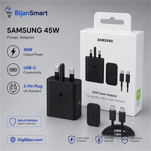 شارژر سامسونگ مدل EP-T4511 توان 45 وات سه پین به همراه کابل (اورجینال)