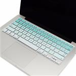 TOP CASE - Faded Ombre Series Keyboard Cover Skin Compatible with MacBook 13" Unibody/Old Generation MacBook Pro 13" 15" 17"/MacBook Air 13"/Wireless Keyboard - Ombre Aqua Blue &White