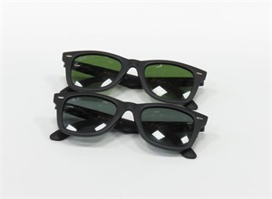 عینک آفتابی مارک ریبن (RayBan) سبز و مشکیبا کیف