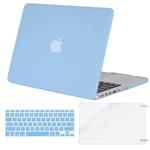 MOSISO Case Only Compatible Older Version MacBook Pro Retina 13 Inch (Model: A1502 & A1425) (Release 2015 - end 2012), Plastic Hard Shell & Keyboard Cover & Screen Protector, Airy Blue