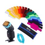 Selens Universal Flash Gels Lighting Filter SE-CG20-20 pcs Combination Kits for Canon Nikon Sony Godox Yongnuo Camera Flash Light