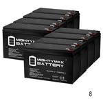 Mighty Max Battery 12V 8Ah Compatible Battery for APC RBC105 UPS - 8 Pack Brand Product