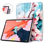 MoKo Smart Folio Case Fit iPad Pro 12.9" 2018 - [Support Magnetically Attach Charge/Pair] Slim Lightweight Smart Shell Stand Cover, Strong Magnetic Adsorption, Auto Wake/Sleep - Peach Blossom