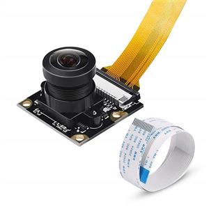 Raspberry Pi Zero W Camera Module 5MP Wide Angle 160 Degree Fisheye Lens Camera OV5647 1080P Sensor HD Webcam Video with Zero Cable for Raspberry Pi Model 4/3 B/B+ A+ RPi 3/2/1/zero/zero W