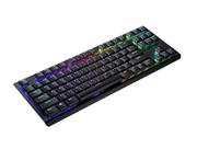 Tesoro Gram Spectrum TKL Low Profile Tenkeyless TS-G11TKL Red Mechanical Switch Single Individual Per Key Full Color RGB LED Backlit Illuminated Mechanical Black Mechanical Keyboard TS-G11TKL B (RD)