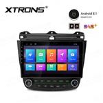 XTRONS 10.1 Inch Car Stereo Radio with Curved Touch Screen Android 8.1 Car GPS Navigator Bluetooth Head Unit Supports OBD2 DVR Backup Camera WiFi USB SD Full RCA Output for Honda Accord