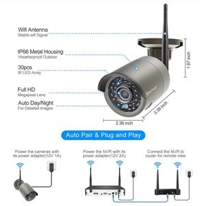 Techage Wireless Security Camera System, 4CH 1080P HD WiFi Wireless Surveillance Camera System,4 Weatherproof IP Cameras Auto Pair WiFi H.265 NVR,Motion Alerts,Remote View(1TB Hard Drive) 