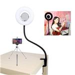 Selfie Ring Light Photo Live Stream Video Make Up Light Lamp Dimmable 8-inch 24W 5500K for Portrait Photography and YouTube Vine Video Shooting