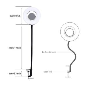 Selfie Ring Light Photo Live Stream Video Make Up Light Lamp Dimmable 8-inch 24W 5500K for Portrait Photography and YouTube Vine Video Shooting 