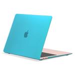 TOP CASE - Classic Series Rubberized Hard Case Compatible 2018 Release Apple MacBook Air 13 Inch with Retina Display fits Touch ID Model: A1932 - Aqua Blue