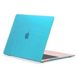 TOP CASE - Classic Series Rubberized Hard Case Compatible 2018 Release Apple MacBook Air 13 Inch with Retina Display fits Touch ID Model: A1932 - Aqua Blue 