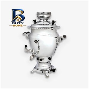 سماور گازسوز عالی نسب مدل Ganjineh Simin با ظرفیت 6 لیتر