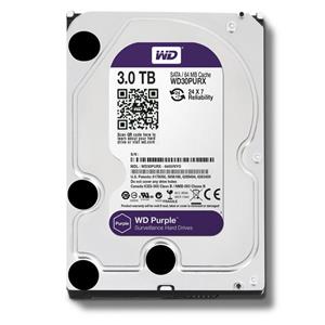 هارد وسترن بنفش 3 ترابایت 1 سال گارانتی شرکتی Western Digital Surveillance Model WD30PURX 3TB Hard Disk Drive 5400 RPM Class SATA 6Gb 64MB Cache 3.5 Inch Purple 