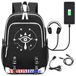 YOYOSHome Luminous Japanese Anime Cosplay Daypack Bookbag Laptop Bag Backpack School Bag with USB Charging Port (The Legend of Zelda 1)