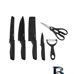 ست چاقو ۶ پارچه مدل کاراجا black stone